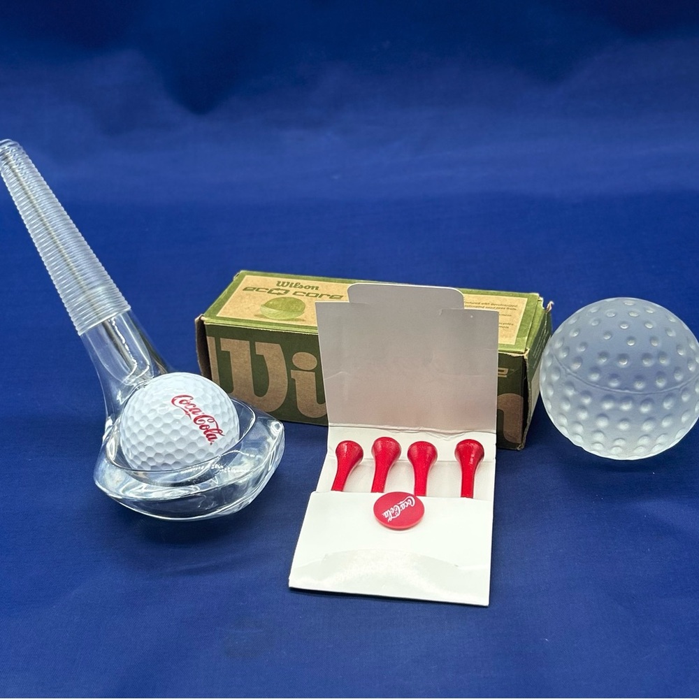 Coca Cola Golf Lot Wilson & Coca Cola Collab Golf Balls Tees Pepper weight Etc